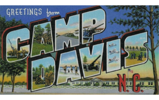 Greetings from Camp Davis Postcard | Historical Society of Topsail Island | Missiles and More Museum