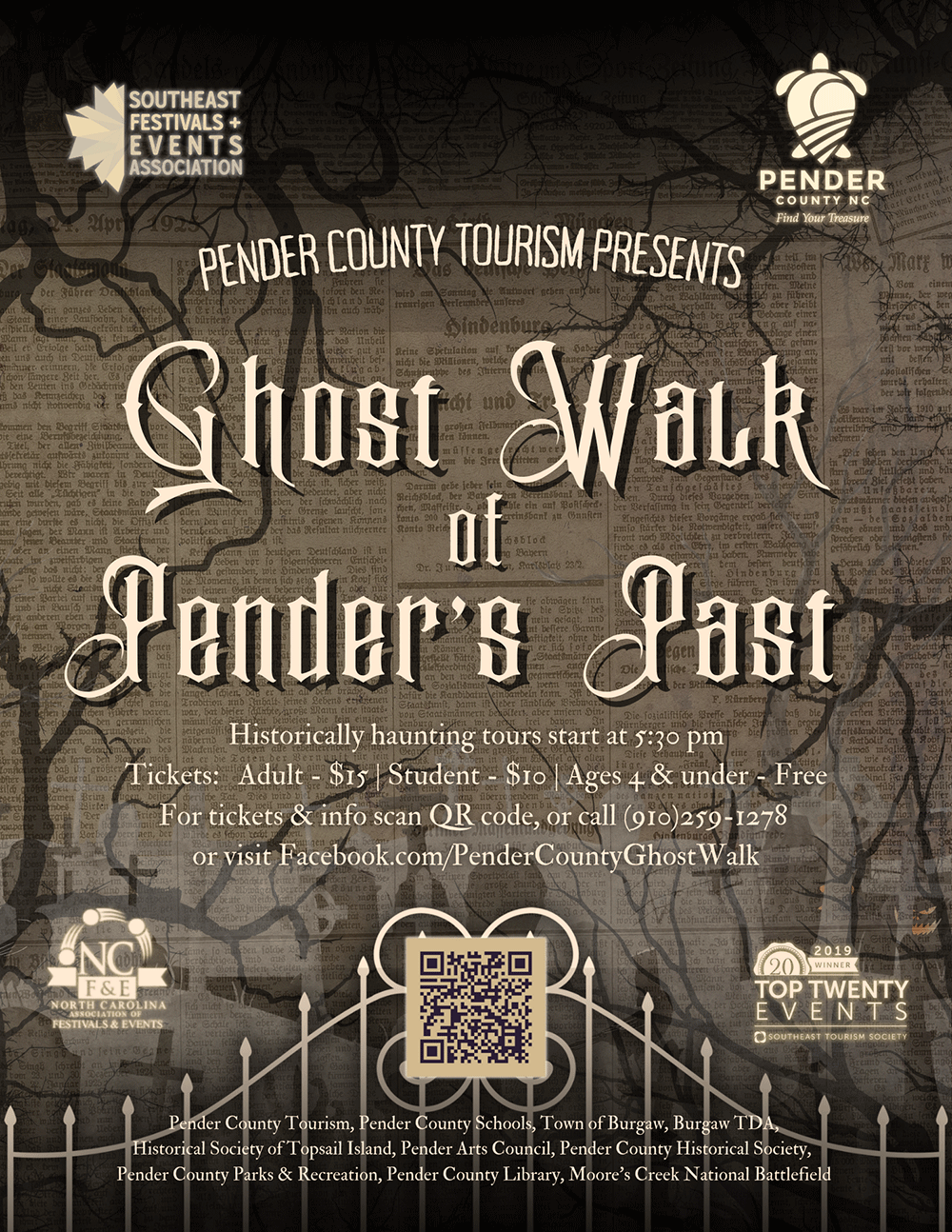 Ghost Walk Of Pender's Past | Historical Society of Topsail Island