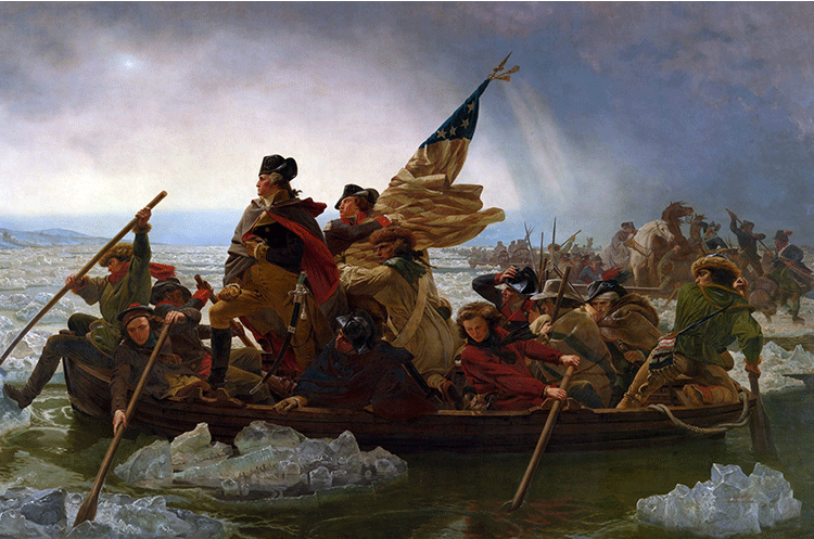 George Washington Crossing the Delaware c. 1851 | Aret and Architecture During the Revolutionary War | Jodi Artman